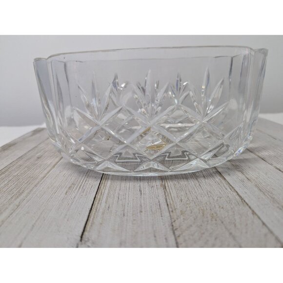Vintage 1950's BLOCK Handmade Lead Crystal Bowl Made In Czech Republic - Picture 3 of 8